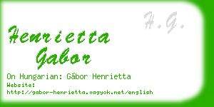 henrietta gabor business card